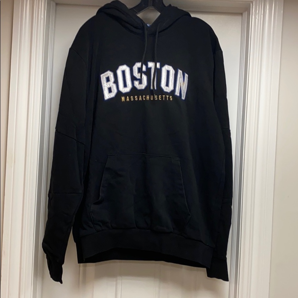 Black Boston Hoodie size Large